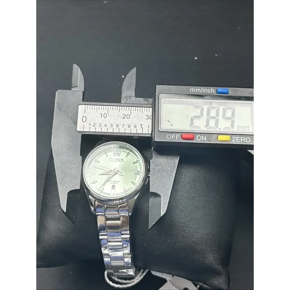 Olevs Green Dial Silver Tone Women’s Quartz Watch